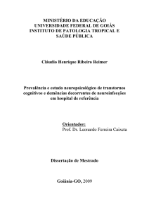 Prevalência e estudo neupsicológico de transtornos - IPTSP