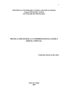 prática psicológica e compreensão da saúde e doença mental