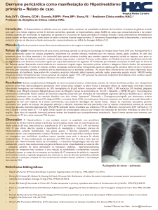 Derrame peric&aacute;rdico como manifesta&ccedil;&atilde;o do Hipotireoidismo