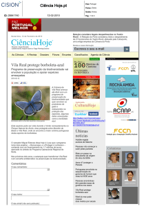 CiênciaHoje, Vila Real protege borboleta azul, 12 de Fevereiro de