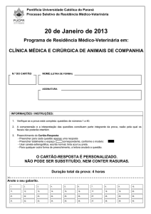 clínica médica e cirurgica de animais de companhia