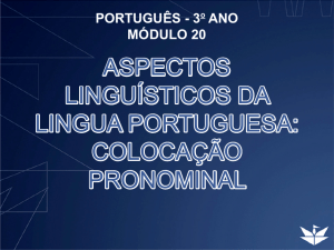 ASPECTOS LINGUÍSTICOS DA LINGUA PORTUGUESA