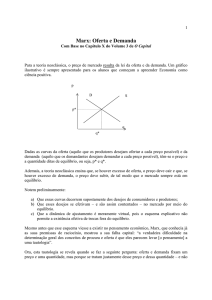 Marx: Oferta e Demanda - Economia e Complexidade