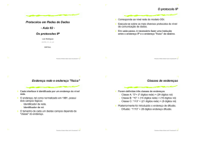 Protocolos em Redes de Dados - Aula 02