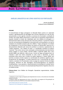 análise linguística no lívro didático de português