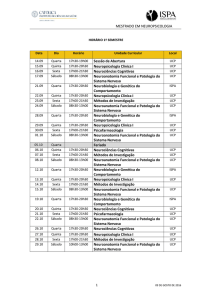 Horário 1º semestre