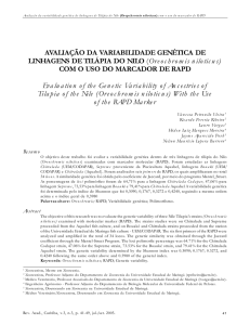 avaliação da variabilidade genética de linhagens de