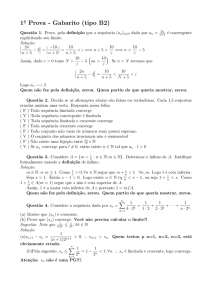 Gabarito P1 - IME-USP