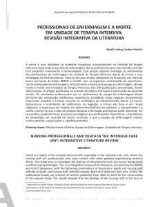 PROFISSIONAIS DE ENFERMAGEM E A MORTE EM UNIDADE DE