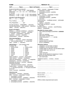 Formulário para Registro de Dados de