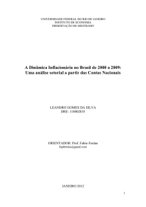 A Dinâmica Inflacionária no Brasil de 2000 a 2009: Uma análise