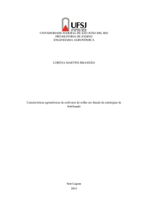 Características agronômicas de cultivares de milho em