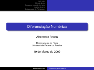 Diferenciação Numérica - Departamento de Física