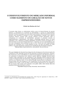 o desenvolvimento do mercado informal como elemento de