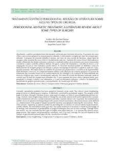 TraTamenTo esTéTico periodonTal: revisão de liTeraTura sobre