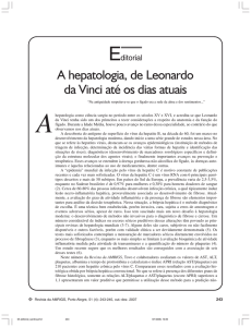 A hepatologia, de Leonardo da Vinci até os dias atuais