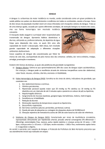 1 DENGUE A dengue é a arbovirose de maior incidência no