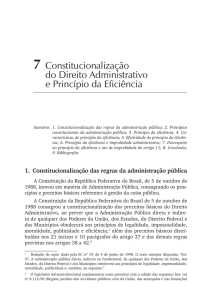 7 C onstitucionalização do Direito Administrativo e Princípio da