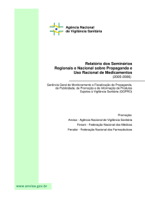 Relatório dos Seminários Regionais e Nacional sobre Propaganda