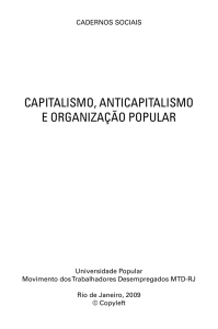 capitalismo, anticapitalismo e organização popular