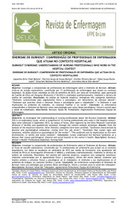 Síndrome de Burnout no contexto hospitalar: compreensão de