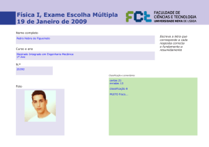 2009 Fisica I Exame EM 19 de Janeiro.fm - Moodle @ FCT-UNL