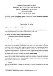 A semântica do verbo