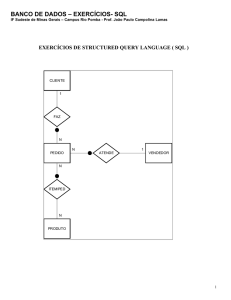 EXERCÍCIOS DE STRUCTURED QUERY LANGUAGE ( SQL )