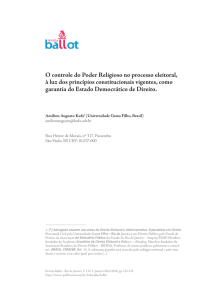 O controle do Poder Religioso no processo eleitoral, à luz dos