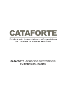 CATAFORTE - NEGÓCIOS SUSTENTÁVEIS EM REDES SOLIDÁRIAS