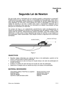 Segunda Lei de Newton CBL 2 TM e sensores de força e de