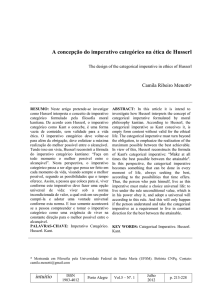 intuitio A concepção do imperativo categórico na ética de Husserl