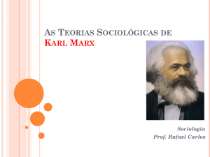 As Teorias Sociológicas de Karl Marx