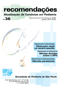 Minhas dúvidas sobre o HPV - Sociedade de Pediatria de São Paulo