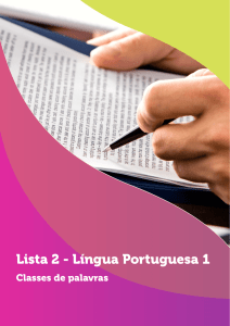 Lista 2 - Língua Portuguesa 1