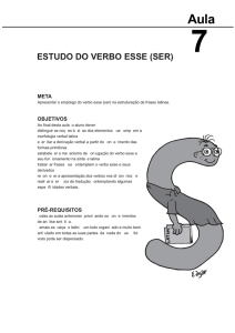 estudo do verbo esse (ser)