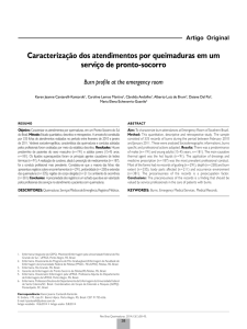 Caracterização dos atendimentos por queimaduras em um serviço