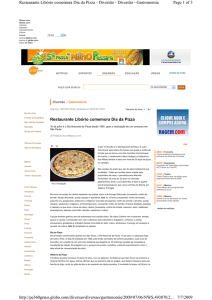 Page 1 of 3 Restaurante Libório comemora Dia da Pizza
