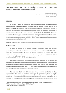 variabilidade da precipitação pluvial do terceiro