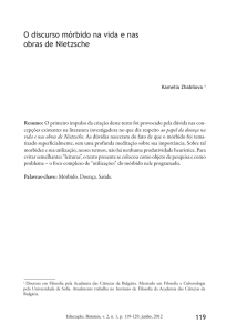 O discurso mórbido na vida e nas obras de Nietzsche