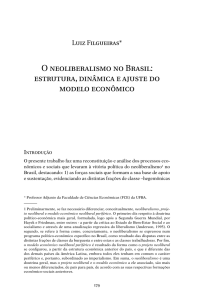 O neoliberalismo no Brasil: estrutura, dinâmica e ajuste do modelo