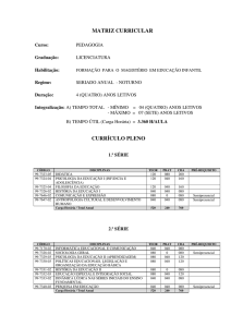 Matriz Curricular e Ementário 2006