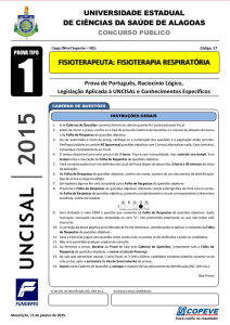 FISIOTERAPEUTA - FISIOTERAPIA RESPIRATÓRIA - Tipo 1