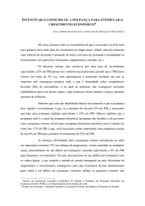 incentivar o consumo ou a poupança para estimular o crescimento