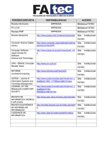 PERIÓDICO/REVISTA DISPONIBILIZACAO ACESSO