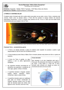 a terra e o sistema solar