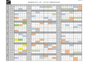 Horário de aula EF 1º a 5º 2017 MANHÃ