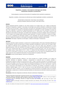 Diagnósticos, resultados e intervenções de enfermagem para