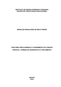 PAPILOMA VÍRUS HUMANO E O SURGIMENTO DO