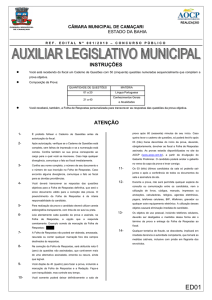 Caderno de Questões - Auxiliar Legislativo